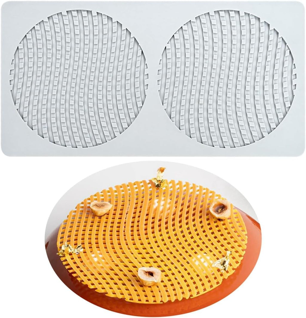 TUKE Fondant Lace Silicone Mold Beehive Dessert Cake Pastry Chocolate Honeycomb Decorating DIY Molecular Cuisine Kitchen Bakeware (C_ Honeycomb)