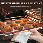 Silicone Baking Mat, 3 Pack Reusable Baking Mat, Non-Stick, Food Safe Silicone Mats for Baking, Oven Baking Sheet for Making Cookies, Macaroons, Bread