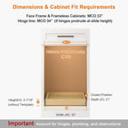 ALINE FURNITURE Pull Out Drawers for Cabinets Birch Wood, 33" W X 21" D Soft Close Slide Out Drawer for Kitchen Cabinets, Pull-out Shelves, Sliding Shelf for Pantry Cabinet Organizer