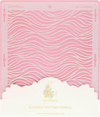 Cake Baking Stencil - Seamless Delicate Pattern for Decorating Tall Double Barrel Cake to Use with Buttercream, Royal Icing, Ganache, Paint, Airbrush (FLO)