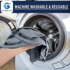 GLIMGLINT Grey Microfiber Cleaning Cloth, 12 Pack Cleaning Towels for Kitchen, Lint Free, Scratch-Free, Highly Absorbent, and Reusable Cleaning Rags for House, Window and Glass, Cars, 14"X12"