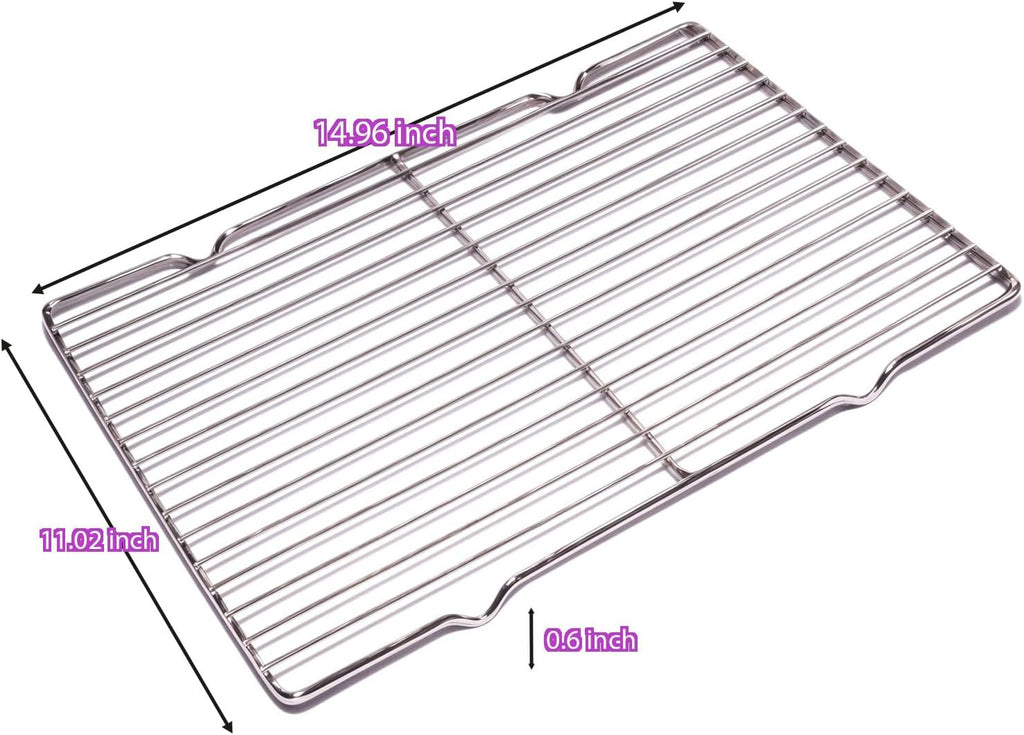 2Pcs Stainless Steel Cooling Racks, Cooling Racks for Cooking and Baking, Cookie Cooling Rack, Oven Cooling Racks for Cooking