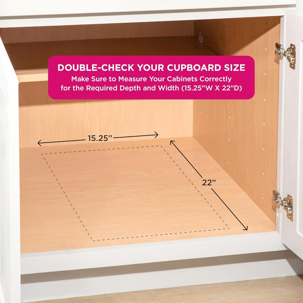 HOLDN’ STORAGE Heavy-Duty Premium Collection Pull Out Cabinet Organizer, Cabinet Drawer Slide Outs, Lifetime Limited Warranty - Basket Size 14" W x 21" D x 5" H, Anti-Rust Chrome Finish