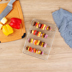 Restaurantware Met Lux 8.5 x 12 Inch Wire Baking Rack 1 Heavy-Duty Oven Wire Rack - Fits Quarter Size Sheet Pan Dishwashable Stainless Steel Cooling Rack Elevated Feet Oven-Ready Up To 575F