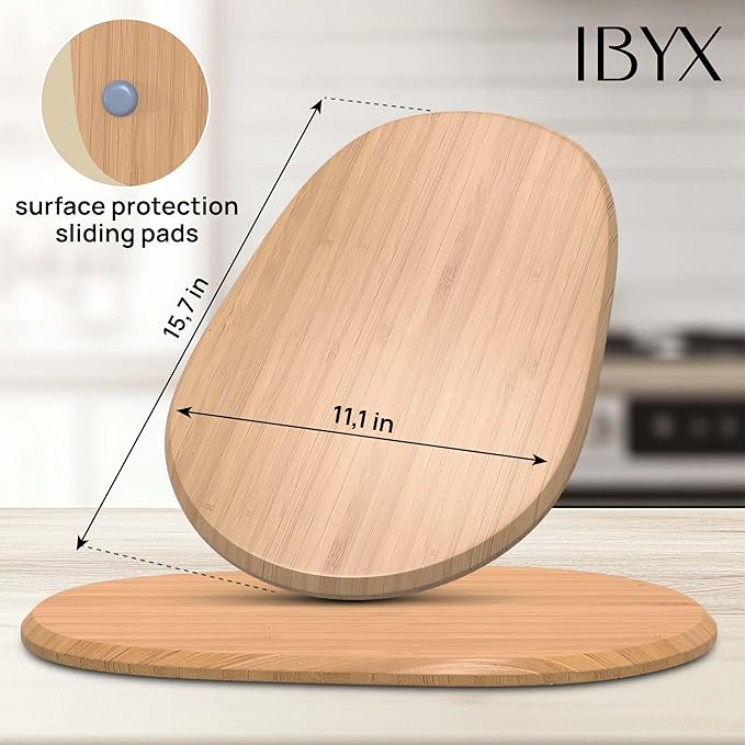Ibyx Elegant Sliding Tray - Compatible with 5.5 Qt KitchenAid Stand Mixers and Other Heavy Appliances (Natural)