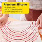Silicone Pastry Mat for Rolling Dough Non Slip Extra Large 20''×28'',Silicone Baking Mat Nonstick,Non Stick Dough Kneading Cutting Mat with Measurement for Fondant Pie Bread Cookie (Red-XL)