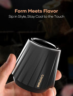 Cocinare KissCup Ceramic Espresso Cup – 2.2oz Demitasse Cup for Espresso, Pour-over coffee & Tea, Nebula Black, Ceramic Collection