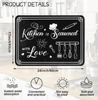 Dish Drying Mat Harvest Kitchen Is A Seasoned With Love 18 X 24 Inch For Kitchen Counter Reversible Dish Drying Pad Water Absorbing And Drying Mat For Kitchen Coffee Bar Decoration