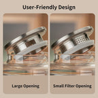 Glass Pitcher with Lid, 2 PACK 74 oz/2.2L Water Pitcher, Clear Borosilicate Glass Water Carafe for Cold Brew, Coffee, Lemonade, Iced SunTea,Beverage, Heat Resistant Water Glass Jug