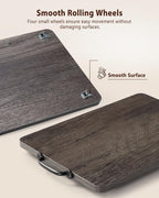 Appliance Slider, Sliding Tray for Coffee Maker, Coffee Pot Slider for Countertop, Kitchen Appliance Rolling Tray with Rubber Wheels,Large - Long, Deep Gray (12.5” x 16”)