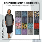 Adult Bib Scarf - Dignified Alternative to Bibs | Washable and Reusable Clothing Protectors for Eating