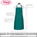 Pomp 2 Pack Premium Bib Aprons | Adjustable Neck + 2 Pockets | Water + Oil Resistance | Men & Women's Kitchen Cooking Aprons