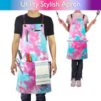 10 Pack Kitchen Apron, Work Apron, Canvas, Multiple Pockets, Gardening, Painting, BBQ, Artist, Carpenter, Sizes M to XXL, Phantom Blue