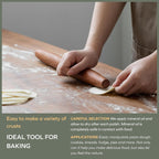 Muso Wood Sapele Wooden French Rolling Pin for Baking, Tapered Roller for Fondant, Pie Crust, Cookie, Pastry (French 15-3/4inch)