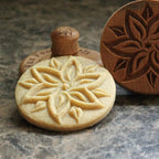 Wood Cookie Stamp, 2.5 Inch (Poinsettia CS-014)