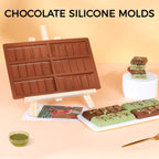 Chocolate Molds - Non-Stick Chocolate Bar Mold, Break Apart Chocolate Mold Food Grade Deep Mold For Tabs Chocolate Milk Snacks