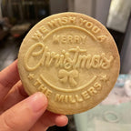 2025 Personalized Christmas Cookie Stamp Unique 3D Embossed Design Fun Tool for Baking Art (A-Merry Christmas Bow)