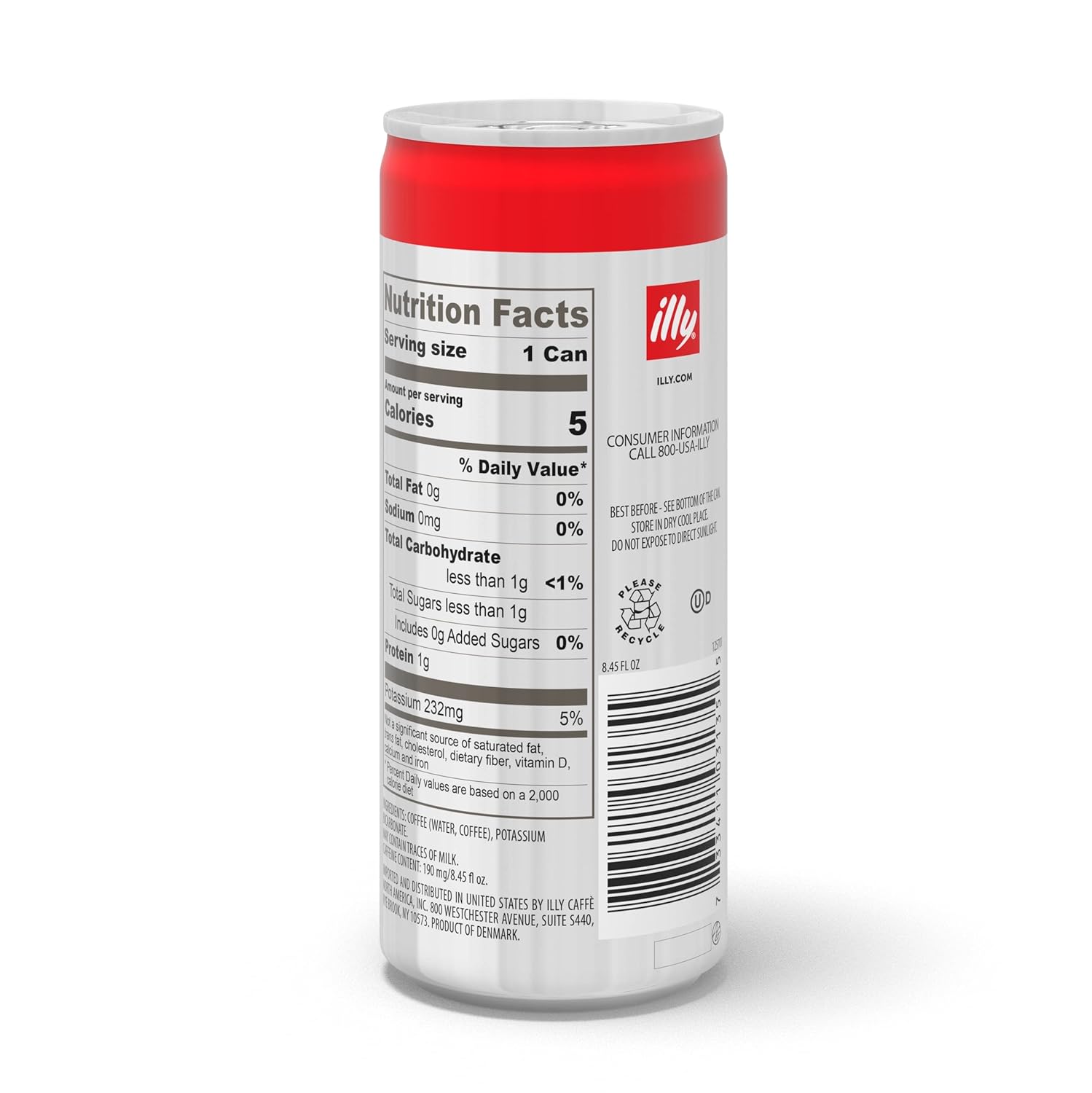 illy Ready To Drink Cold Brew Coffee - 100% Arabica, Smooth & Refreshing Taste - Convenient, Easy To Carry Cans - 8.5 oz., 12 Pack