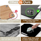 360° Sliding Tray for Coffee Maker & Kitchen Appliances - Silent Rubber Wheels, Acrylic Organizer Tray for Under Cabinet - Space Saving Countertop Accessory, 9.8x14 Inch (Black)