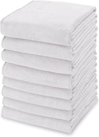 kimteny 13x28 Inches Kitchen Cloth Dish Towels, 400 GSM Premium Dishcloths, Super Absorbent Coral Velvet Microfiber Cleaning Cloths, Fast Drying Rags for Washing Dishes (8 Pack, White)