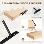 36x8x1.6 inch Floating Shelves Set of 2 – Solid Wood Rustic Wood Wall Mounted Shelf for Kitchen, Bathroom, Living Room