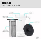 Simple Modern Hugo Cold Brew Coffee Maker | Airtight Pitcher with Fine Mesh Filter | Iced Tea Brewer | 1.5 Quart