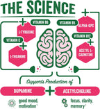 BrainJuice Energy & Focus Shot, Gluten Free Supplement, Healthy Drinks with Alpha GPC, Vitamin B & Organic Green Tea Extract Caffeine, Strawberry Lemonade, 2.5 fl oz, 12 Pack