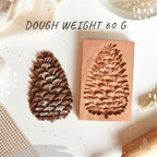 Wooden Cookie Biscuit Mold, 3D Baking Mold, Embossing Craft Decorating Baking Tool, Suitable for Halloween Thanksgiving Christmas Kitchen DIY (Pine Nuts 10 * 8 * 2)