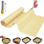 Silicone Baking Mat, 16 IN x 10 FT Free Cutting Baking Sheet,Non-Stick Reusable Dough & Pastry Mat,Non-Slip Silicone Mat Roll for Air Fryer Liner,Freeze Dryer,Oven Baking Pan,Kitchen Counter