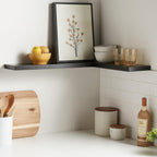 BAYKA Floating Shelves, 22.5 inch Rustic Wood Wall Mounted Shelves for Bathroom, Bedroom, Living Room, Kitchen & Office, Hanging Display Shelf with 22 lbs Capacity, for Decor, Display & Organizer