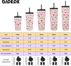 BJPKPK 18oz Insulated Tumbler With lid And Straw Stainless Steel Tumblers Travel Coffee Mug Reusable Thermal Cup,Unicorns