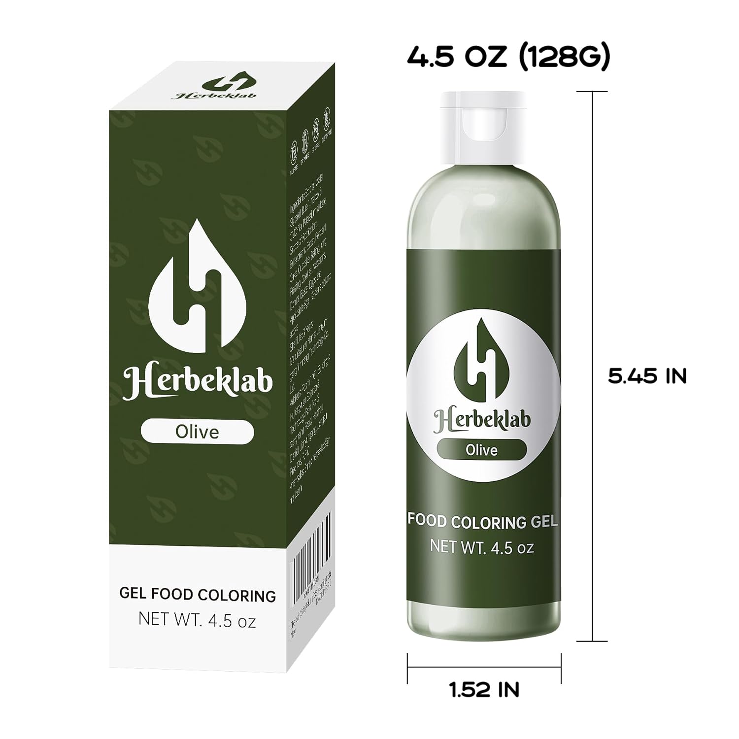 Olive Food Coloring Gel 4.5 Oz Professional Grade Olive Green Food Dye Concentrated Gel Food Coloring for Icing Baking Cake Decorating Cookie