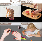 Silicone Mats for Kitchen Counter, 48"x32"(120cmx80cm) Large Heat Resistant Mat Kitchen Island Waterproof Countertop Protector Mat Nons-slip Extra Large Counter Mat, Dark Gray