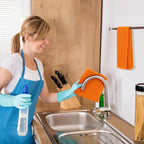 Kitinjoy 100% Cotton Waffle Weave Kitchen Towels, 4-Pack Super Soft and Absorbent Dish Towels for Drying Dishes, Kitchen Hand Towels, 13 in x 28 in, Orange