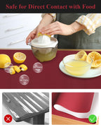 Wine Red Plastic Table Cover Protector, 36" x 60" Waterproof Easy Flat PVC Desk Pad Mat, 1.5mm Thick Rectangle Vinyl Table Top Protector for Dining Room Table, Office, Dresser