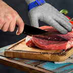 Schwer SlicePro ANSI A9 Cut Resistant Glove PR1707, Food Grade Stainless Steel Wire Metal Gloves, Cutting Gloves for Kitchen, Meat Cutting, Oyster Shucking, Fish Fillet, Non-PFAS（M, 2 PCS）