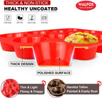 Walfos Silicone Muffin Pan - 12 Cups Regular Silicone Cupcake Pan, Non-stick Great for Making Muffin Cakes, Tart, Bread - BPA Free and Dishwasher Safe