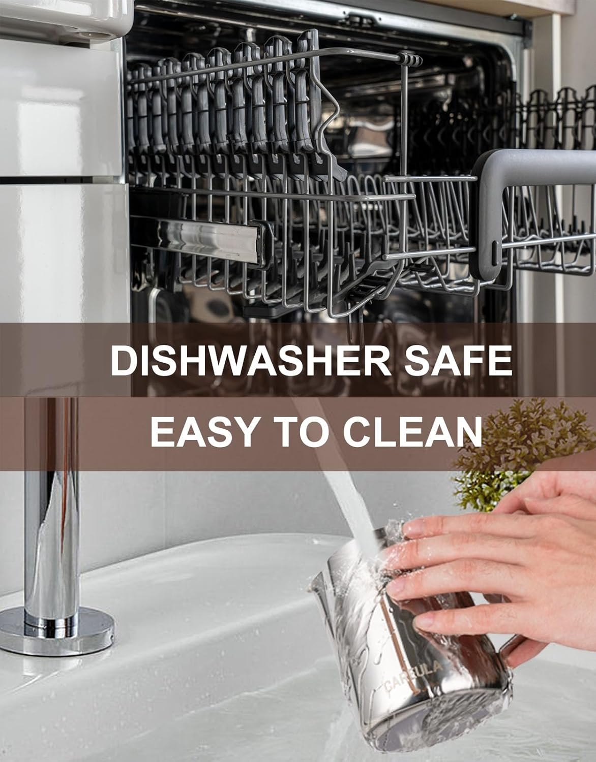 Milk Frothing Pitcher, 14oz 400ml Stainless Steel Milk Frother Cup Steaming Pitcher, Coffee Bar Cappuccino Espresso Machine Accessories Barista Tools, Metal Milk Jug with Latte Art Pen