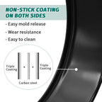 SHIKORI Cake Pan Set for Baking, Non-Stick Springform Pans Set of 4 (4, 7, 9 10 inch), Round Cheesecake Pan, Leak-Proof Cake Pans with Removable Bottom-Black 4 Pcs