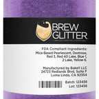 Purple BREW GLITTER Edible Glitter For Drinks, Cocktails, Beer, Garnish Glitter & Beverages | KOSHER & HALAL Certified | 100% Edible & Food Grade | Vegan, Gluten, Nut Free (50g, Purple)