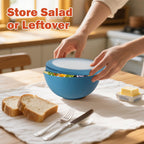 40oz wheat straw bowls with lids set of 4,cereal bowls with covers anti-leaking,unbreakable salad container for lunch, dishwasher safe bowl sets for kitchen. Vibrant Series