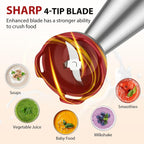 KOIOS Immersion Blender, 1000W Anti-scratch 3-in-1 Hand Blender, Upgraded 12 Speed Stainless Steel Blade Stick Blender with Turbo Mode, Whisk and Milk Frother, Non-BPA, Red