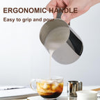 Milk Frothing Pitcher, 20oz Stainless Steel Milk Frother Cup Steaming Pitcher, Coffee Bar Cappuccino Espresso Machine Accessories Barista Tools, Metal Pitcher Milk Jug with Decorating Latte Art Pen