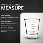 Rattleware Premium 1.5 oz Graduated Shot Glass – Heavyweight Glass with Oz, ml, tsp, tbsp Markings – Stylish & Durable for Home Bars, Coffee, Espresso Shots, Cocktails & Gatherings