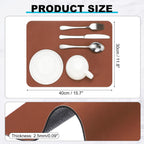 uxcell Silicone Mats for Kitchen Counter, 15.7" x 11.8" Non-Slip Countertop Protector Mat Heat Resistant Coffee Mat Waterproof Table Placemat, Brown