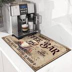 THUYPT Personalized Absorbent Coffee Mat for Counter, Coffee Drying Mat Coffee Bar Accessories, Kitchen Counter Coffee Maker Coffee Station Decoration (03)