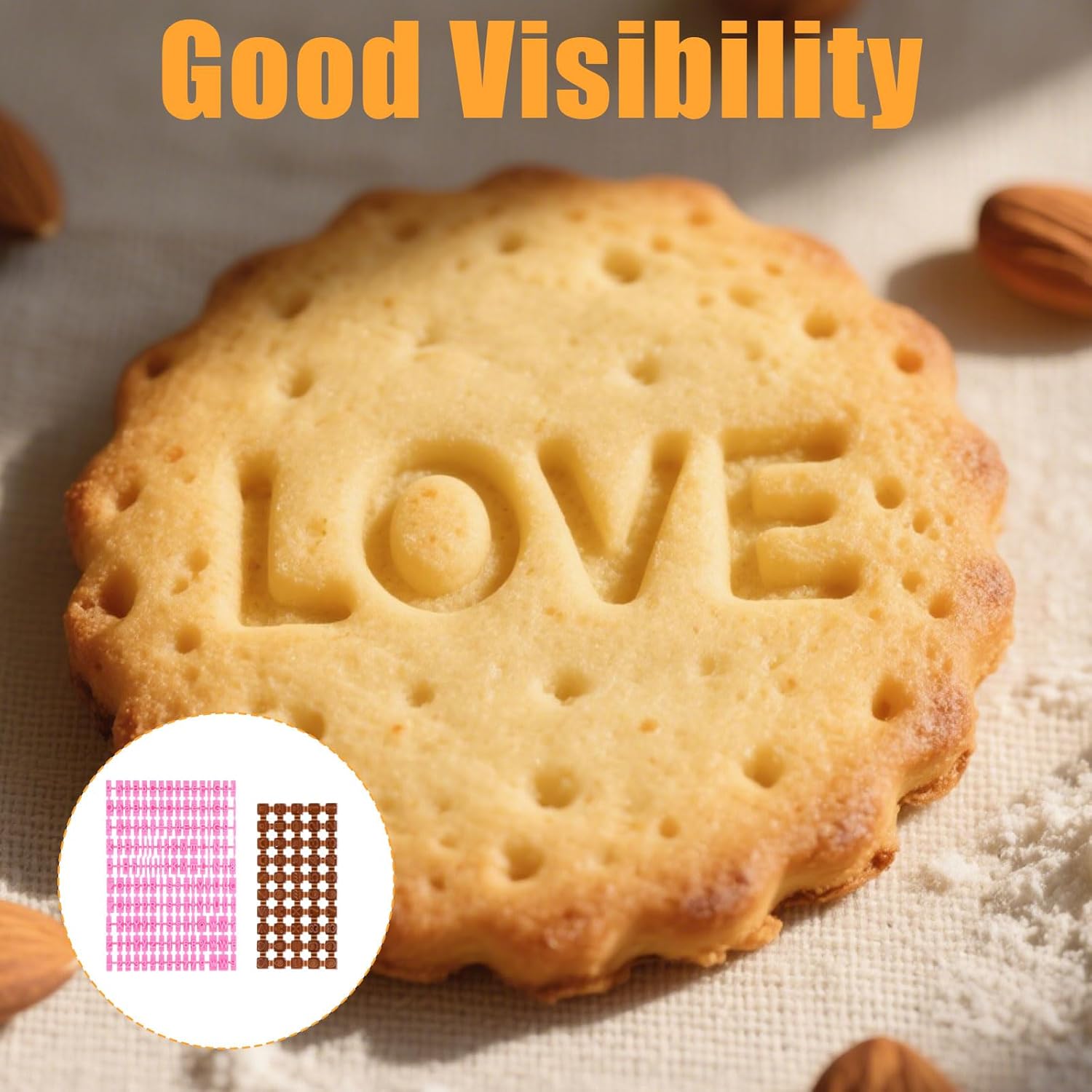 172Pcs Letter Stamps for Clay, Pottery Name Alphabet Cookie Stamps Molds for Cake Baking Chocolate, Embosser Fondant Clay Letter Stamp Cutters Stencils, Mooncake Air Dry Polymer Clay Cutters Molds