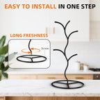 2 Pack Mug Holder, Metal Coffee Mug Holders Tree, Decorative Mug Rack, Mug Cup Tree for Kitchen Decor Organizer, Black