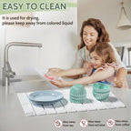 Stone Drying Mat for Kitchen Counter - 24x16 Inches Foldable Quick-Dry, Stone Dish Drying Mat Suitable for Kitchen Countertops | Environmentally Friendly A gift for Mom.