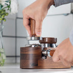 MOJAE 51mm Espresso Tamper, Coffee Tamper, Espresso Press Tool with 304 Stainless Steel Flat Base and Wooden Handle for Barista Espresso Machines, Fits for 51mm Portafilter